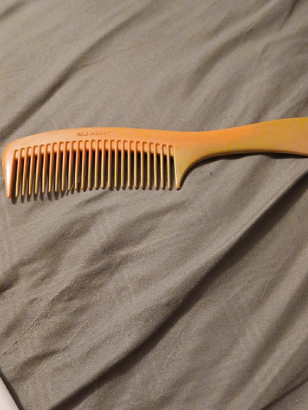 Wide-Tooth Orange Hand Comb